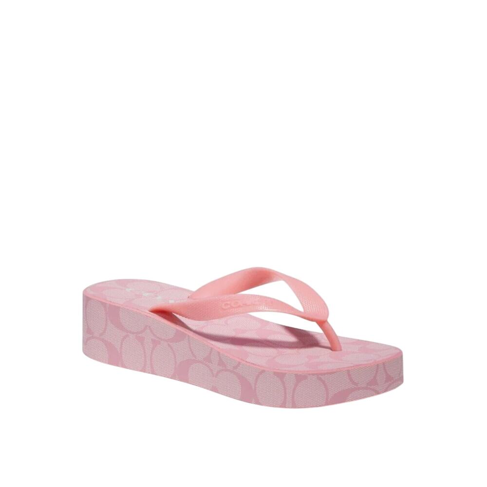 COACH PINK PLATFORM FLIP FLOPS "LYNN" SIZE 10 SHOES SANDALS - Picture 3 of 4